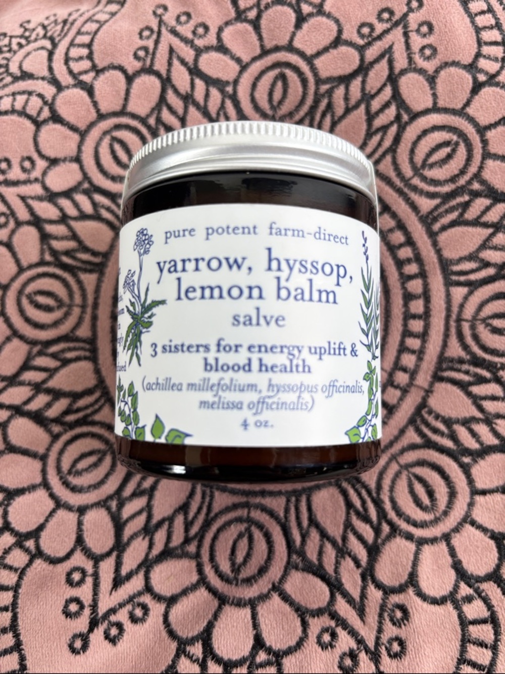 Yarrow, Hyssop & Lemon Balm Salve - Herbal Jar Homegrown